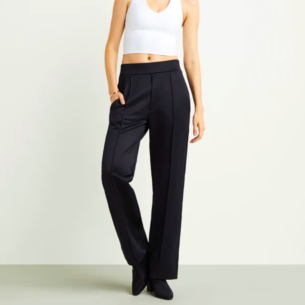 GSTQ Wide-Leg Track Trouser Black Size Large NWT